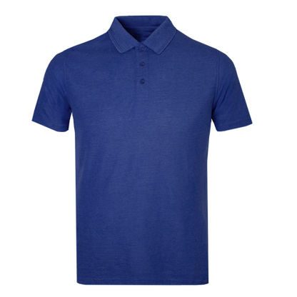 Kids royal blue polo shirt on a transparent background