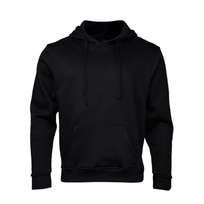 Kids plain Black hoodie on a transparent background