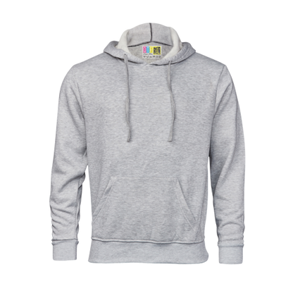 Kids plain Grey Melange hoodie on a transparent background