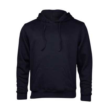 Kids plain Navy hoodie on a transparent background