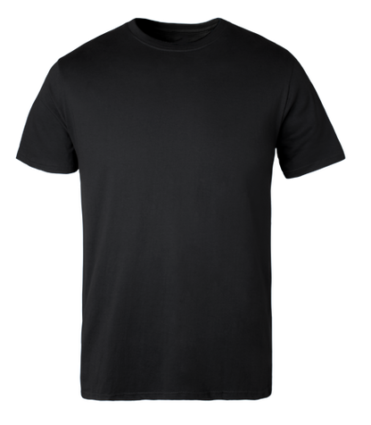 Black kids t shirt on transparent background