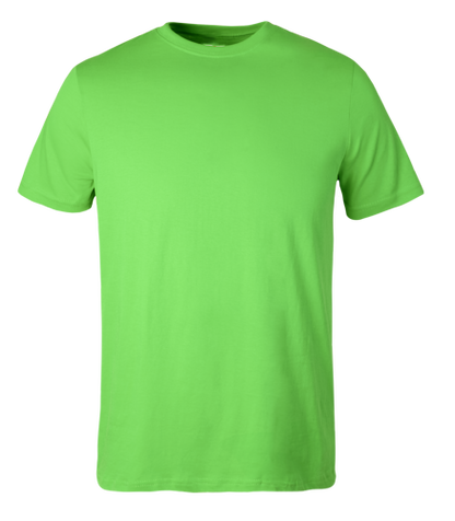 Plain Lime Green kids t shirt on transparent background