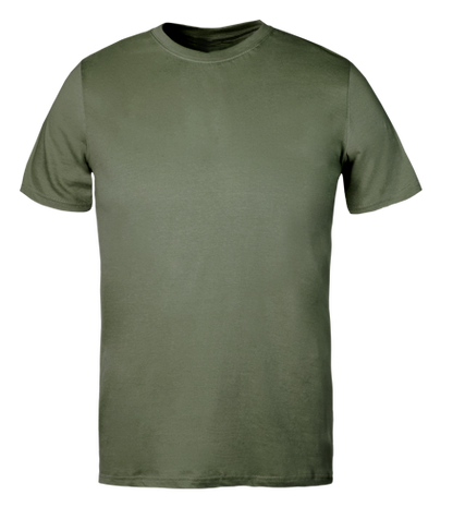 Plain Olive kids t shirt on transparent background