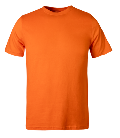 Plain Orange kids t shirt on transparent background