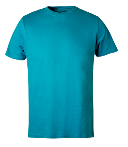 Plain Turquoise kids t shirt on transparent background