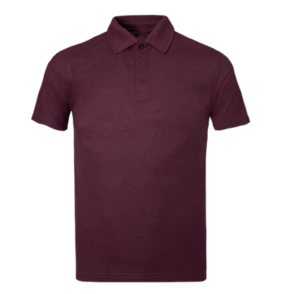 Kids burgundy polo shirt on a transparent background