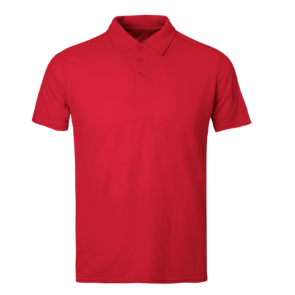 Kids red polo shirt on a transparent background