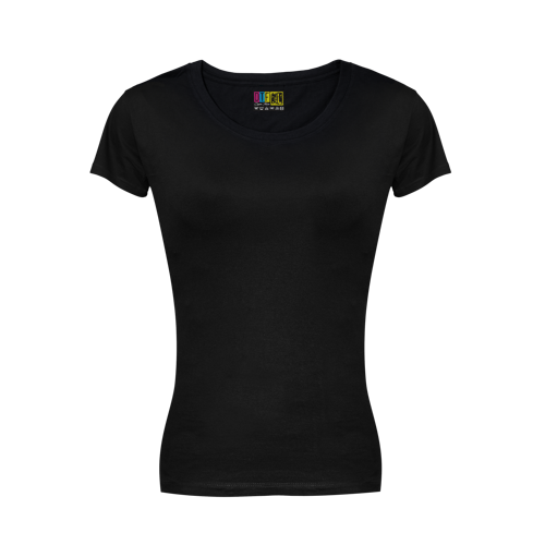Black ladies t-shirt  on a transparent  background