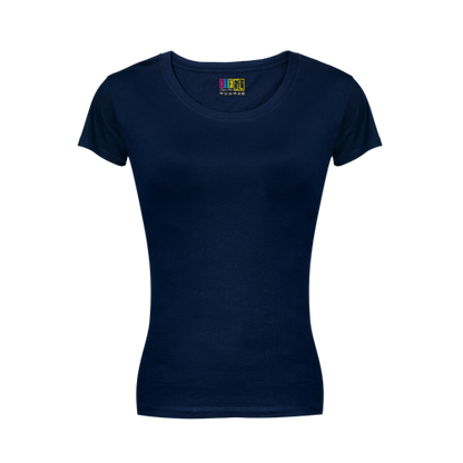 Navy ladies t-shirt  on a transparent  background
