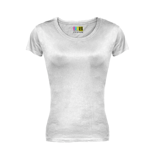 White ladies t-shirt  on a transparent  background