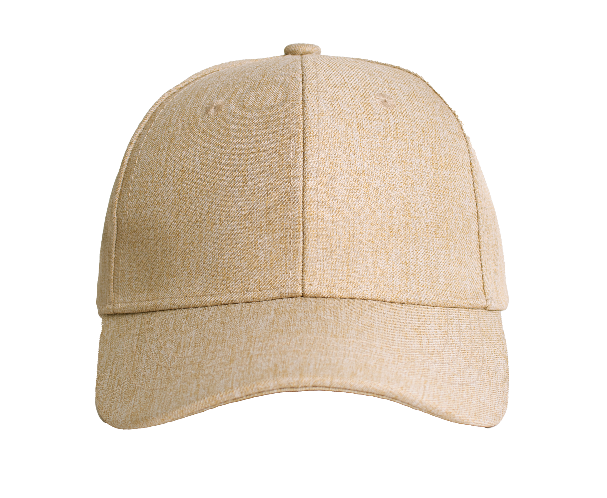 Stone linen baseball style cap on a white background