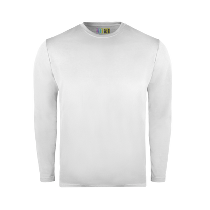 White long-sleeve T shirt on a transparent background