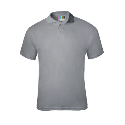 Grey polo shirt on a transparent background