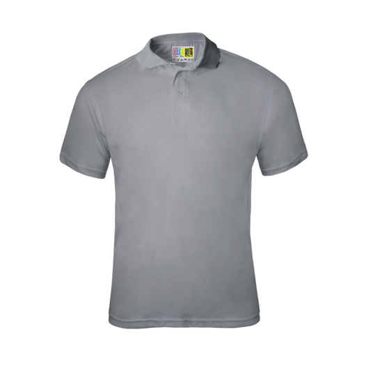 Grey polo shirt on a transparent background