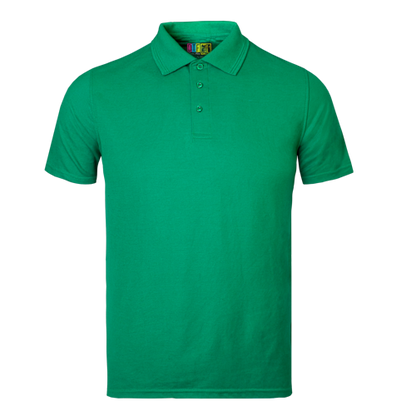 Emerald green polo shirt on a transparent background