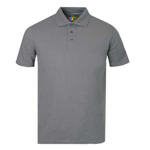 Grey polo shirt on a transparent background