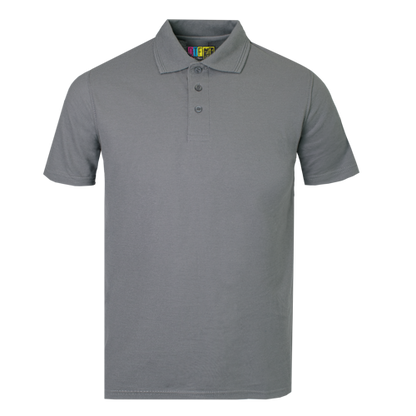 Grey polo shirt on a transparent background