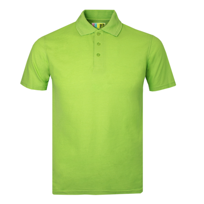 Lime green polo shirt on a transparent background