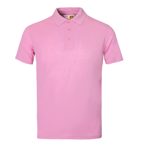 Pink polo shirt on a transparent background