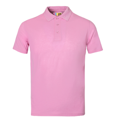 Pink polo shirt on a transparent background
