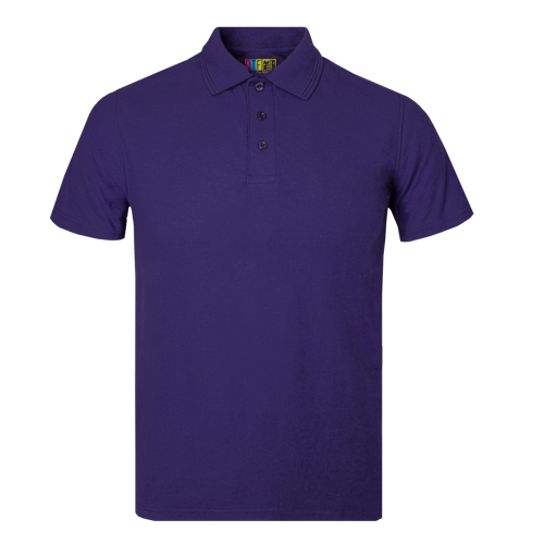 Purple polo shirt on a transparent background