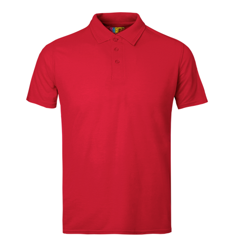 Red polo shirt on a transparent background