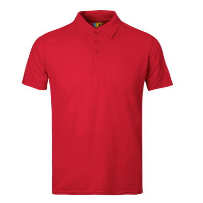 Red polo shirt on a transparent background