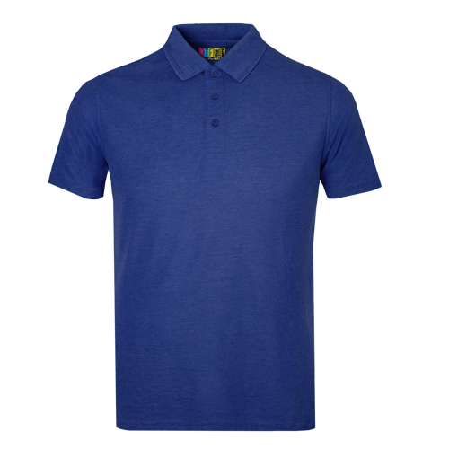 Royal blue polo shirt on a transparent background