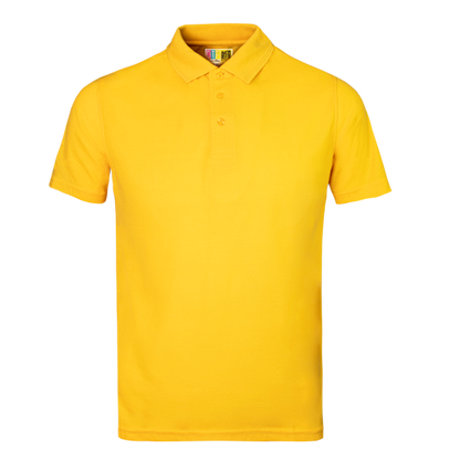 Yellow polo shirt on a transparent background