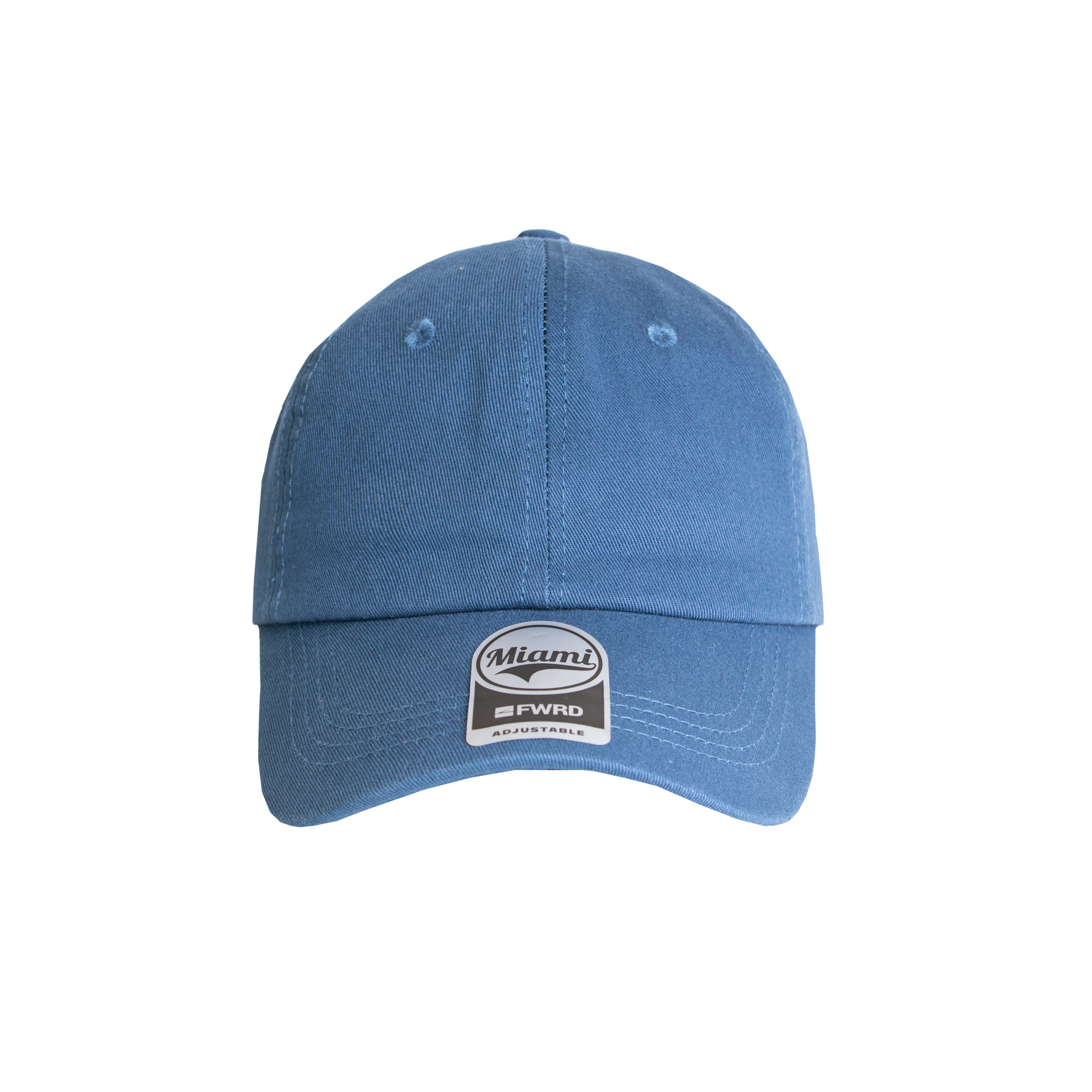 AirForce Blue 6 panel peak cap on a transparent background