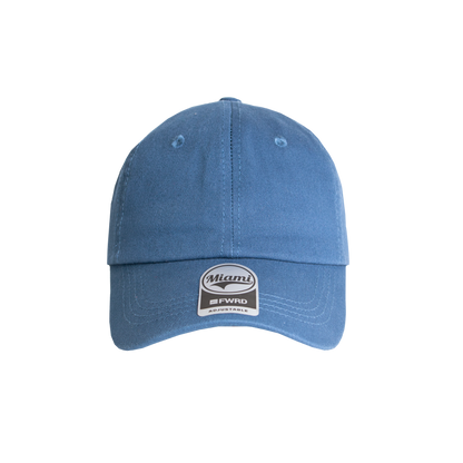 AirForce Blue 6 panel peak cap on a transparent background