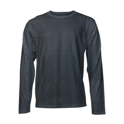 Graphite grey long-sleeve T-shirt on a transparent background