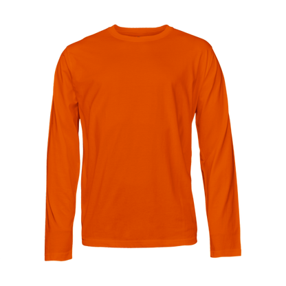 Orange long-sleeve T-shirt on a transparent background