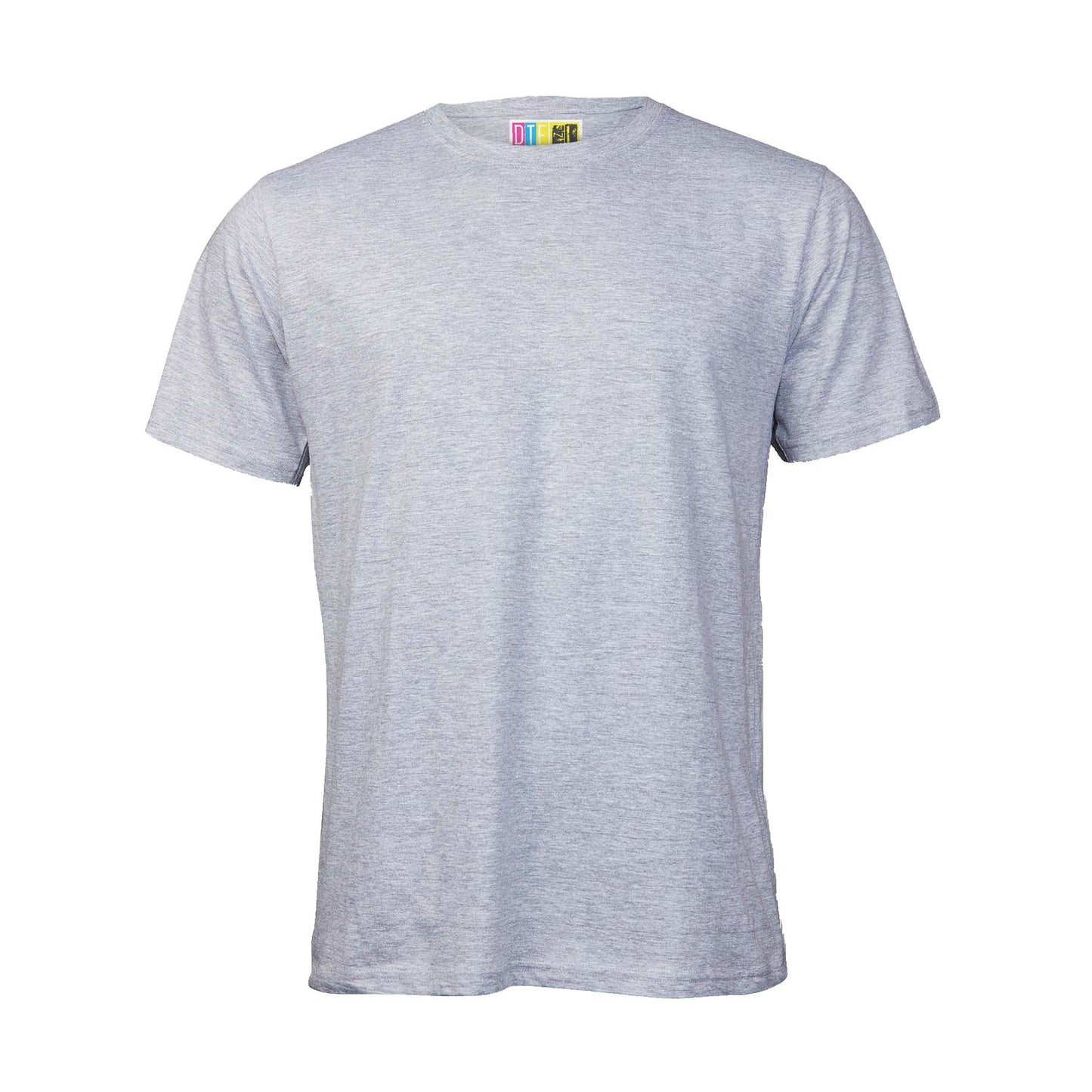 Grey melange t-shirt on a transparent  background