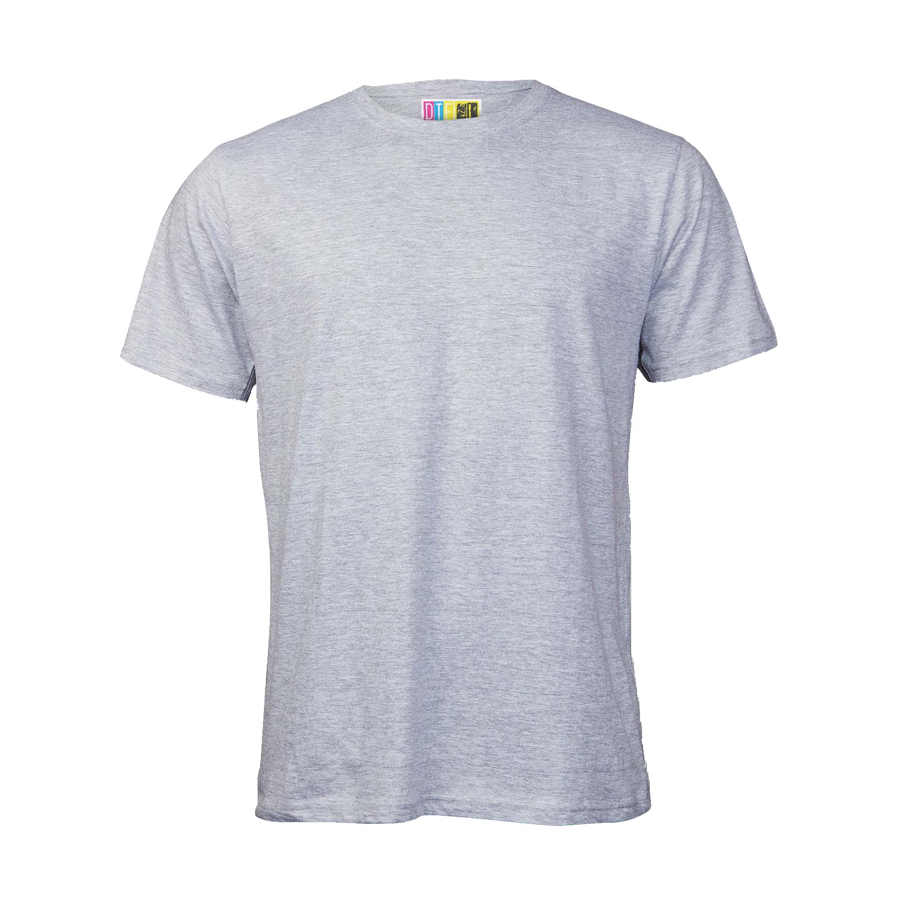 Grey melange t-shirt on a transparent  background