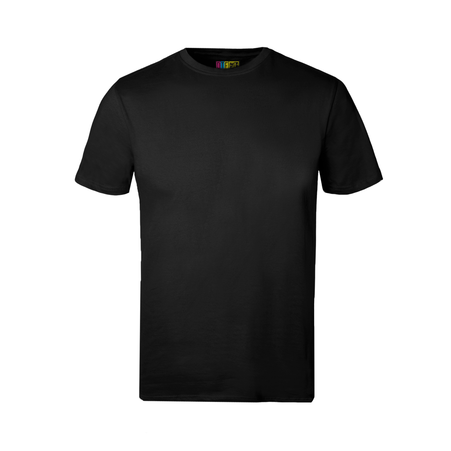 Black t-shirt on a transparent background