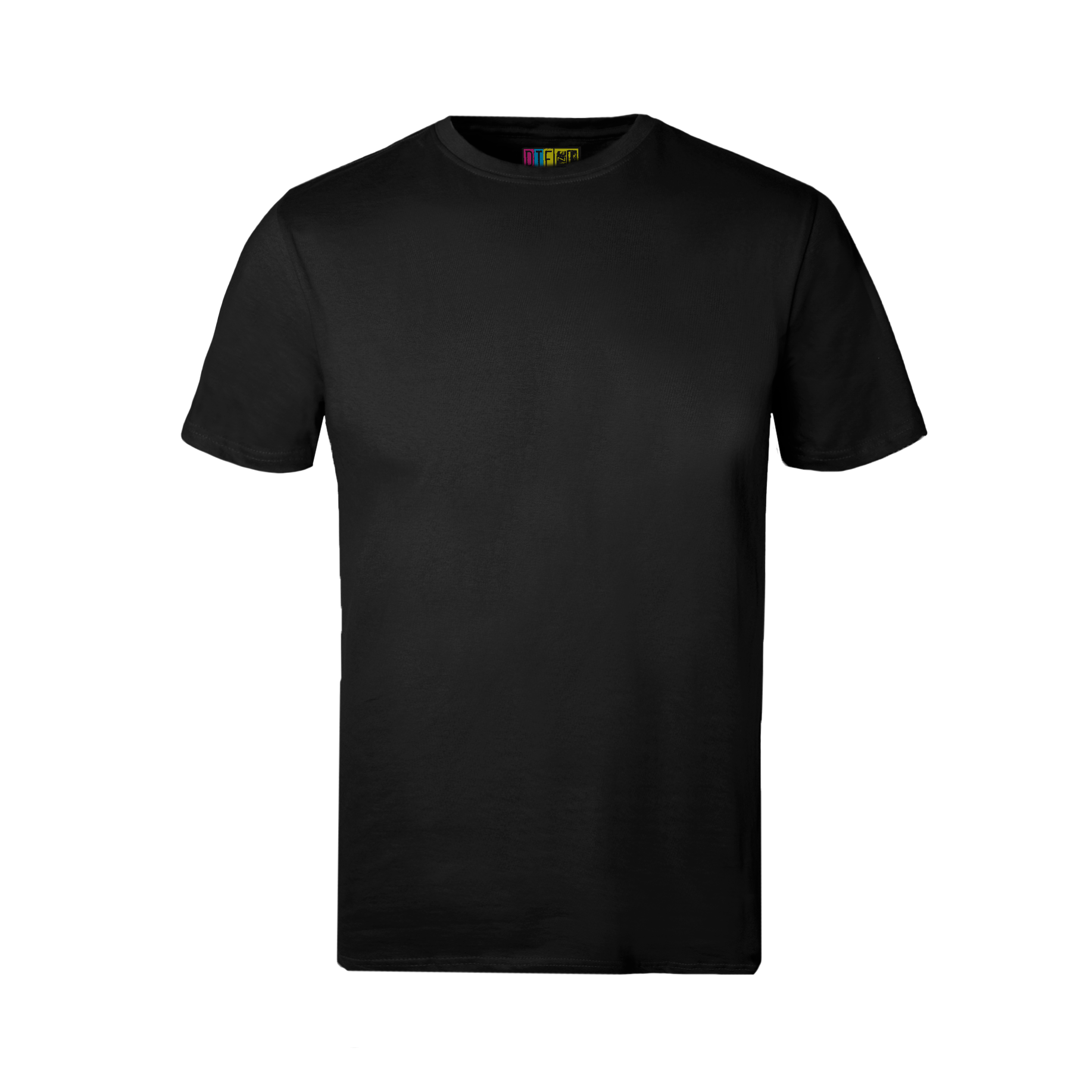 Black t-shirt on a transparent background