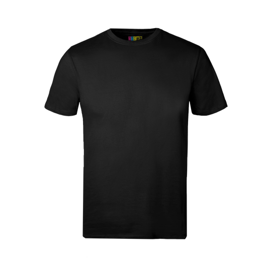 Black t-shirt on a transparent background
