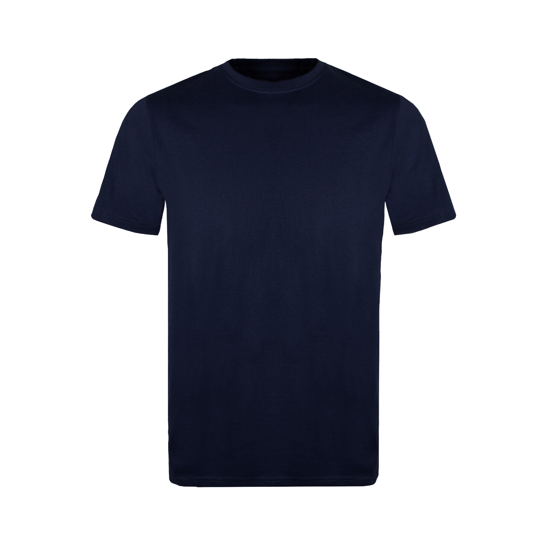 Navy blue t-shirt on a transparent  background