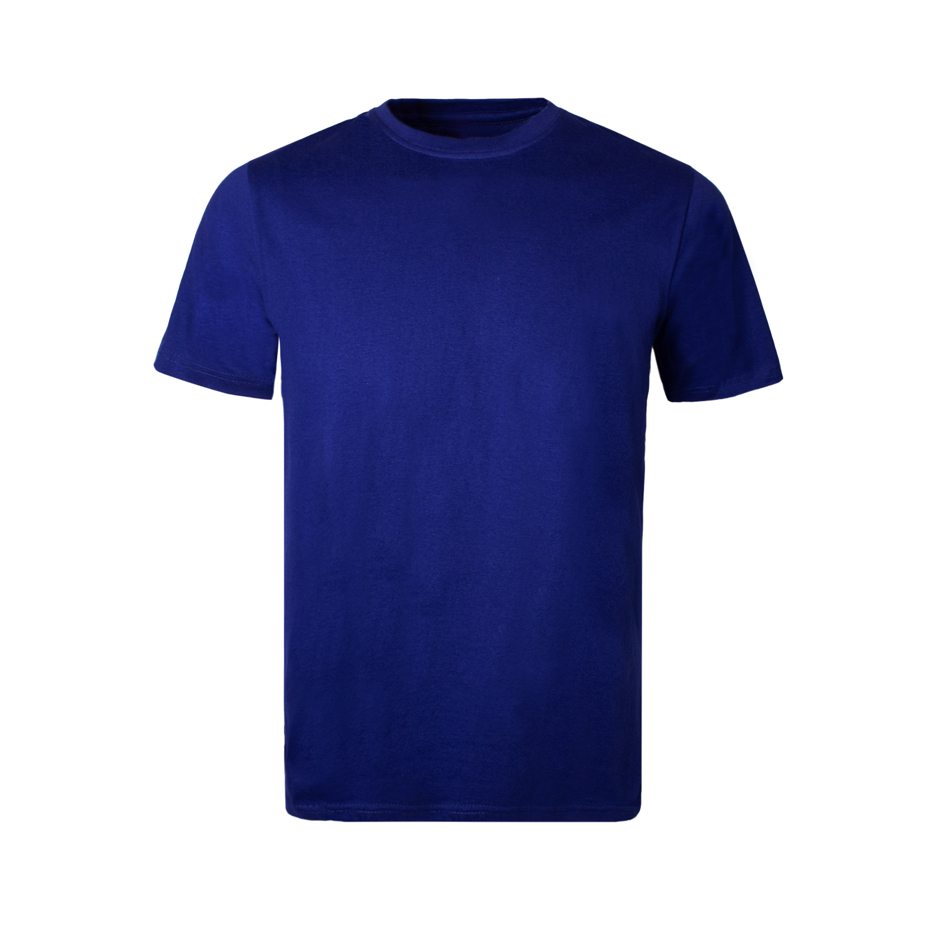 Royal blue t-shirt on a transparent  background