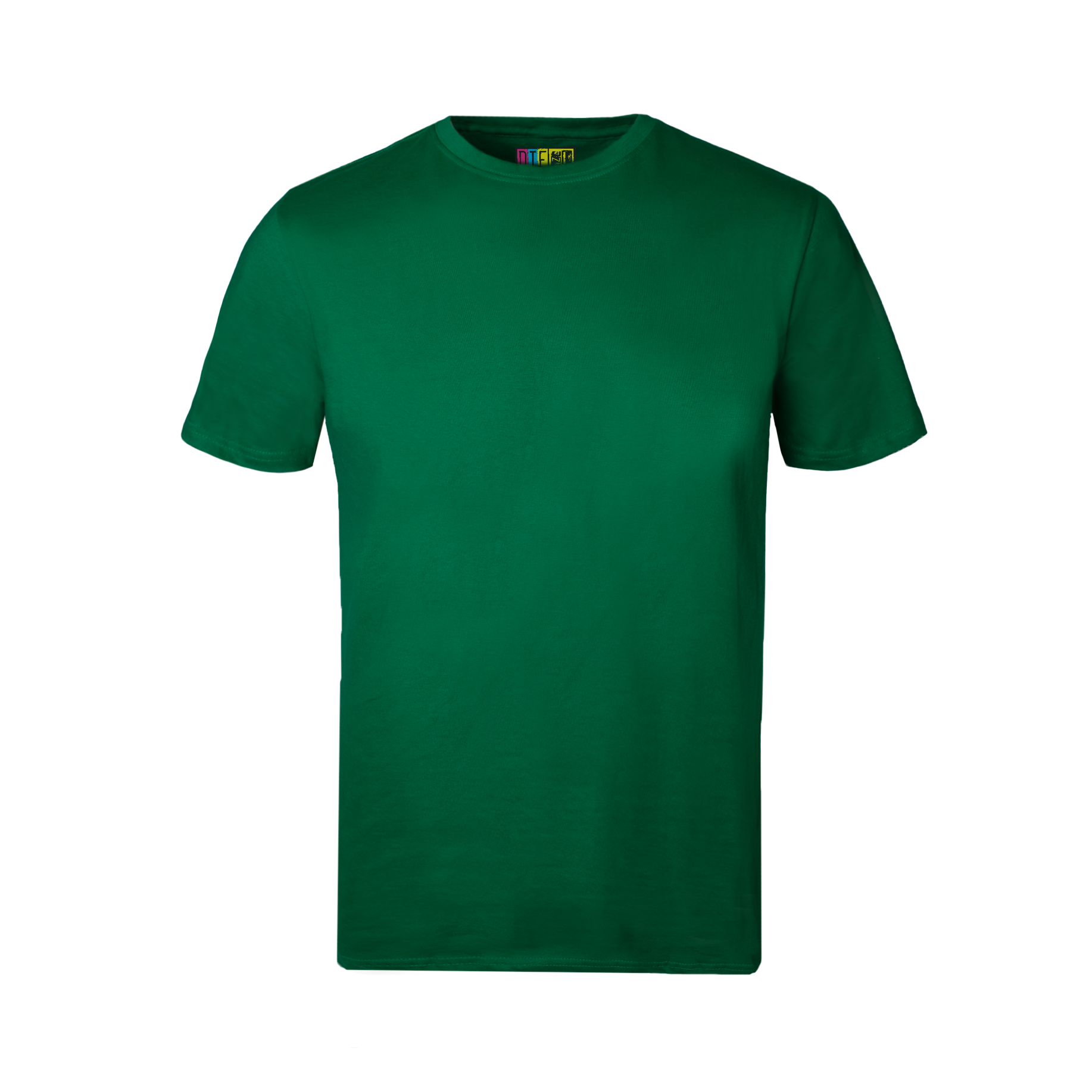 Bottle green t-shirt on a transparent background