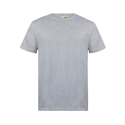 Plain grey melange t-shirt on a transparent background