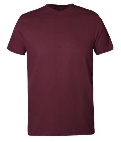 Plain Burgundy kids t shirt on transparent background