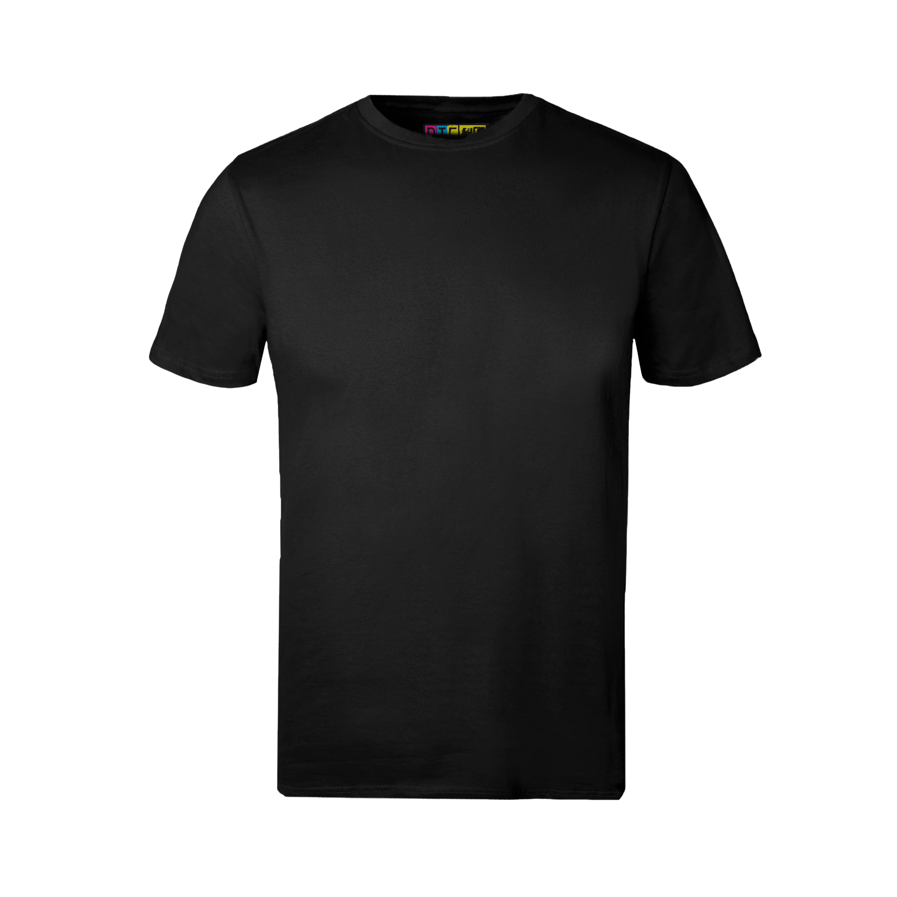 Black t-shirt on a transparent background