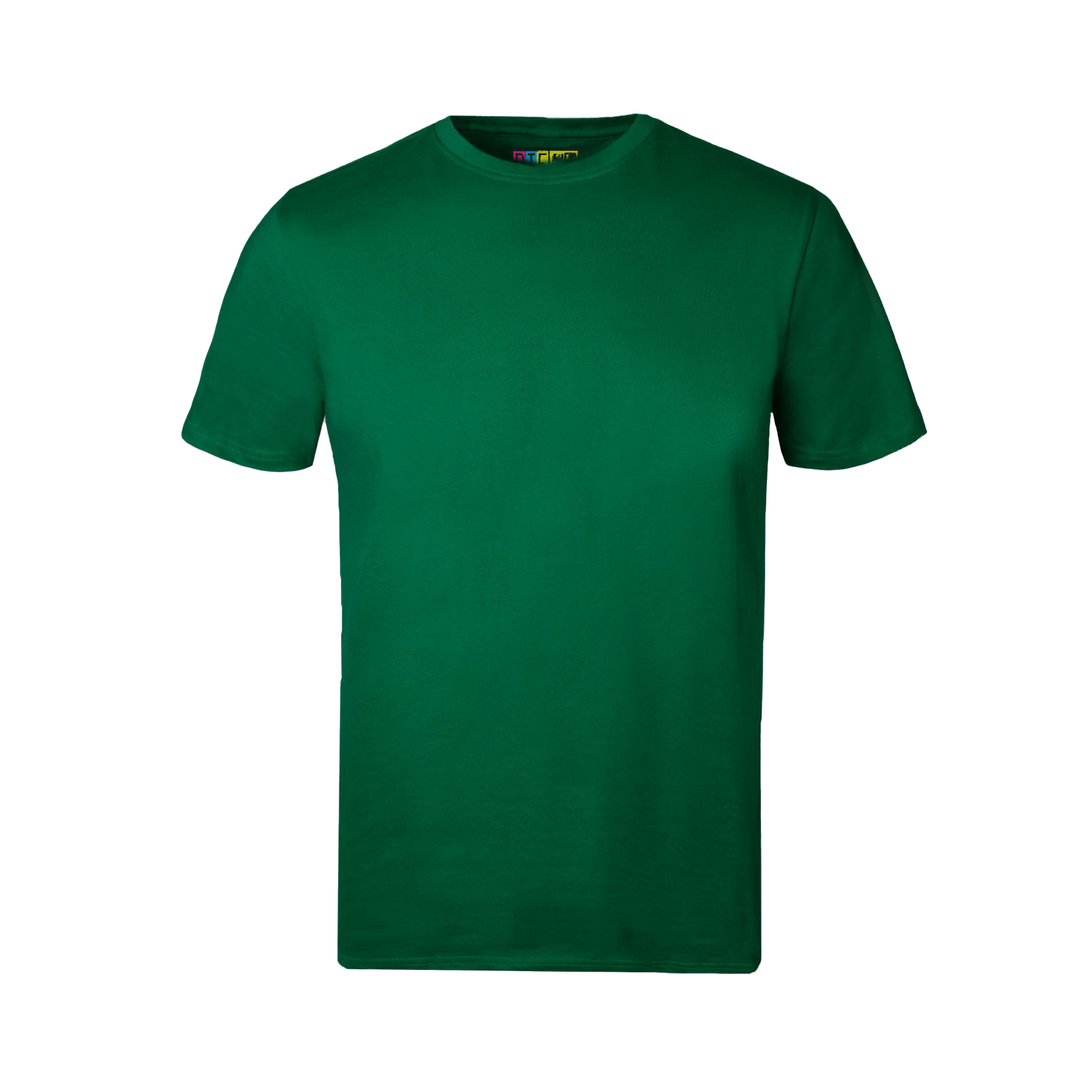 Bottle green t-shirt on a transparent background