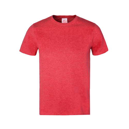 Coral melange t-shirt on a transparent background