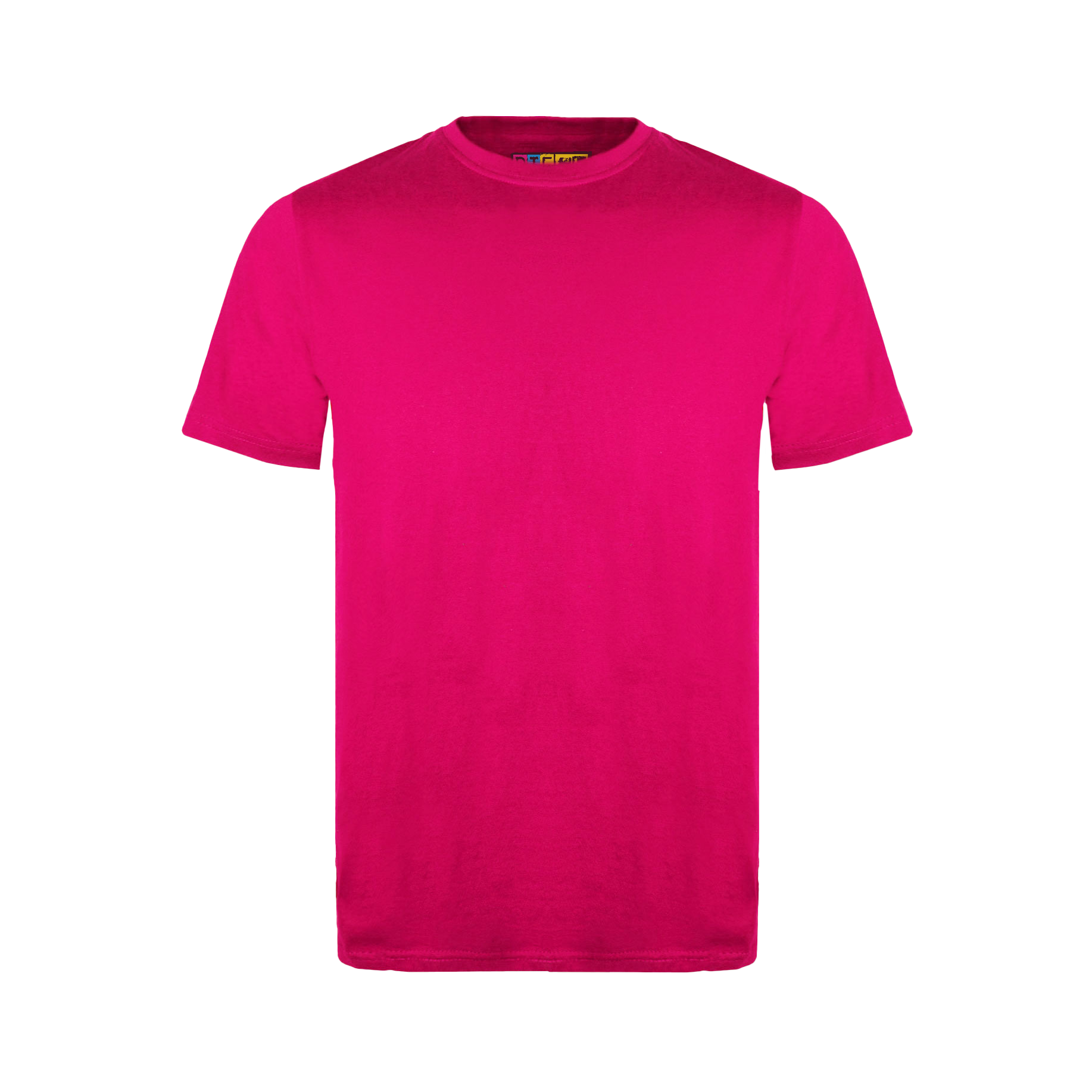 Fuchsia t-shirt on a transparent background