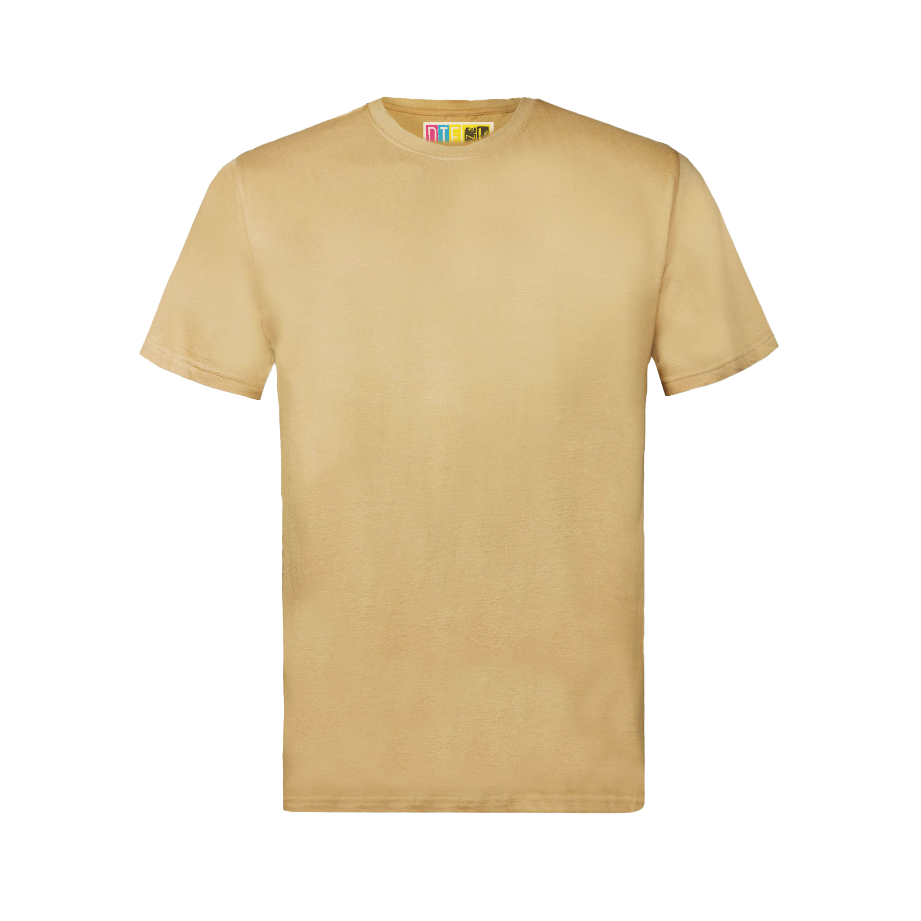 Khaki t-shirt on a transparent background