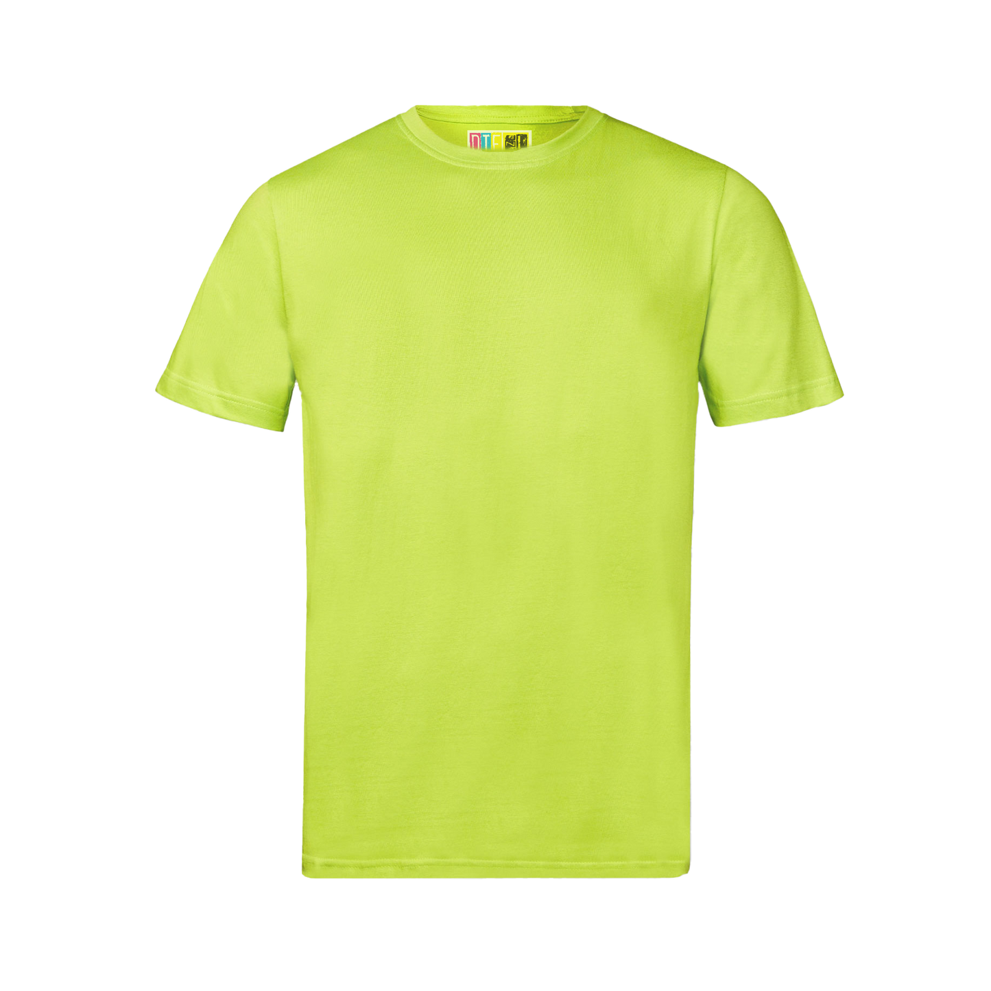 Lime green t-shirt on a transparent background