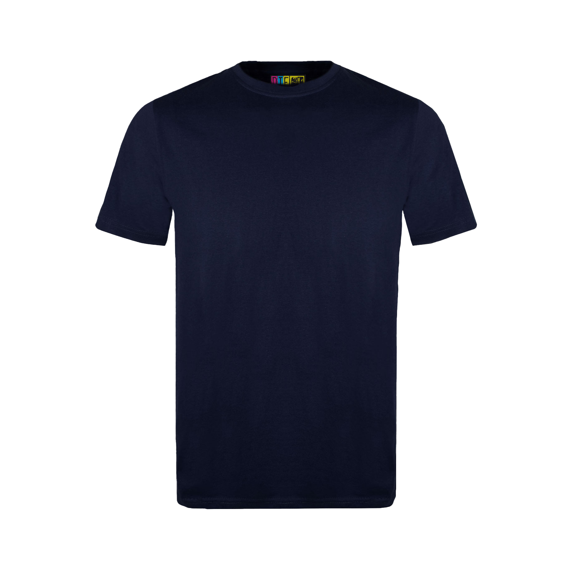 Navy blue t-shirt on a transparent background